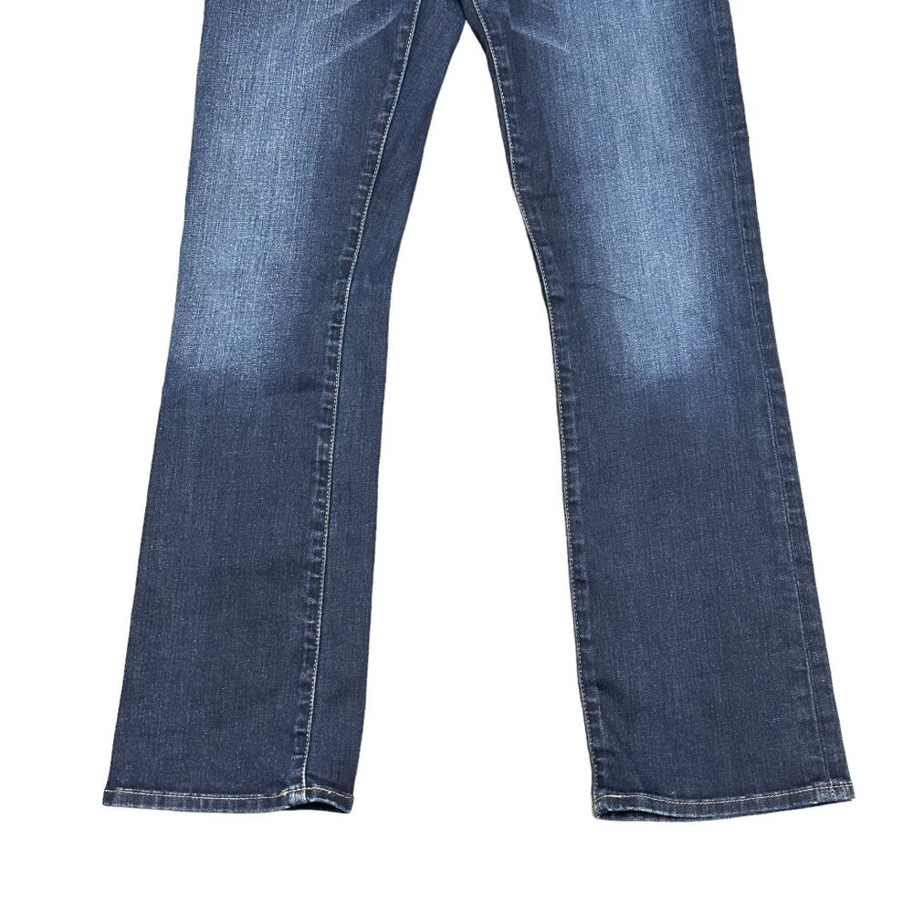 BKE Aiden Mens 27S Bootleg Jeans Dark Wash Denim Whiskered 30" Inseam Mid Rise - Picture 11 of 16